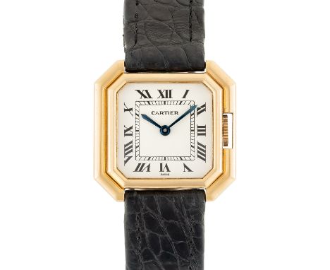 A LADIES 18K SOLID GOLD CARTIER PARIS CEINTURE WRIST WATCHCIRCA 1970s, REF. 78100Movement: 17J, manual wind, signed Cartier.C
