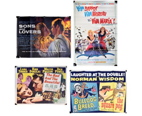 A group of eight original one-sheet rolled film posters, to include a US poster for 'The Bad and The Beautiful' (1952) starri