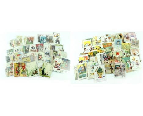 Approximately two hundred signed comic postcards including Spurgin, R Maurice, Phil May, Cynicus, Gilson, etc. CONDITION REPO