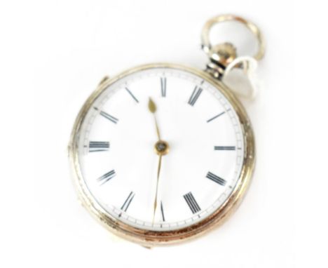 Richard Warbuck; a 'Waterloo' small silver open faced pocket watch, the white enamel dial set with Roman numerals, movement n