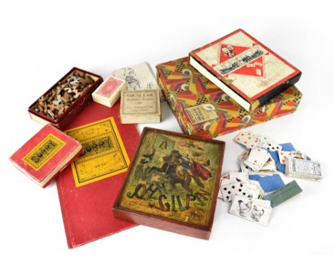 A small quantity of vintage games to include 'Sorry' card game, John Waddington small Monopoly, playing cards and miniature p