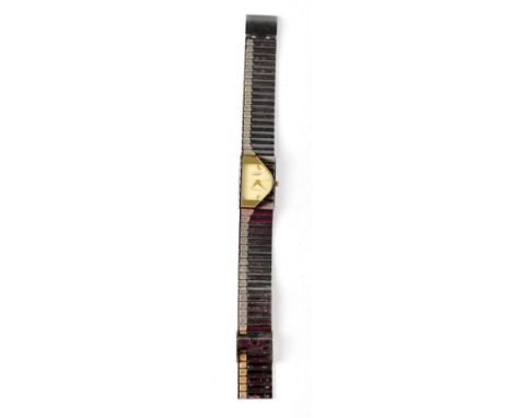 Must de Cartier; a ladies' two-tone silver and stainless steel quartz watch. CONDITION REPORT Condition, not in going order, 