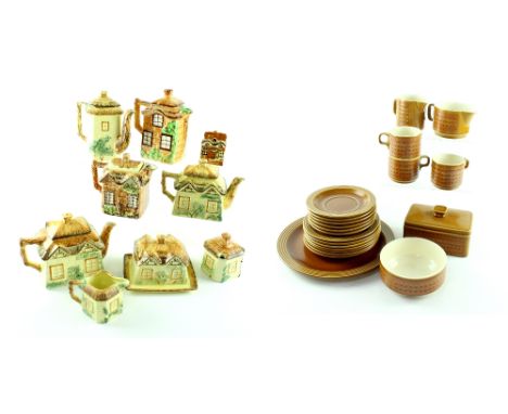 Cottage ware tea items to include Price's, Keel Street Pottery Co, comprising two teapots, coffee pot, two hot water jugs, a 
