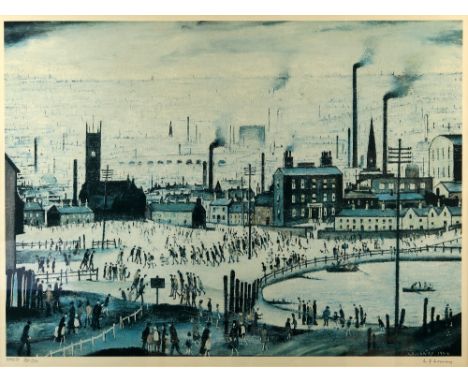 § Laurence Stephen Lowry RBA RA (British, 1887-1976), An Industrial Town, limited edition print in colours, signed and number