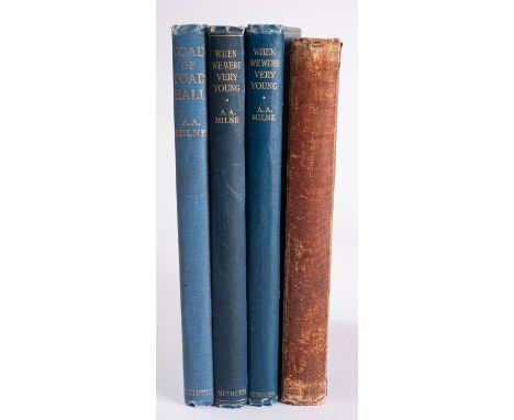 MILNE, A. A. When We Were Very Young, London: Methuen & Co. Ltd. 1925, seventh edition, blue cloth gilt, 8vo; with IBID, four