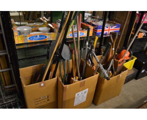 Quantity of gardening and other tools.