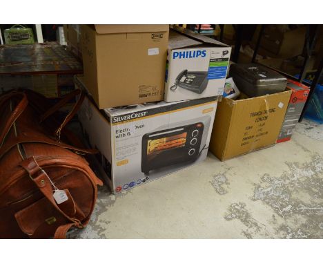Various tools, electric table top oven etc.