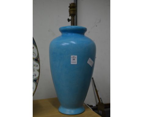 Pottery table lamp.