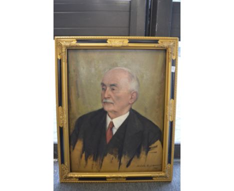 An oil sketch portrait of an elderly gentleman, signed and dated '61.