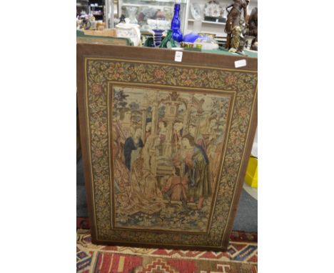 A tapestry wall hanging.