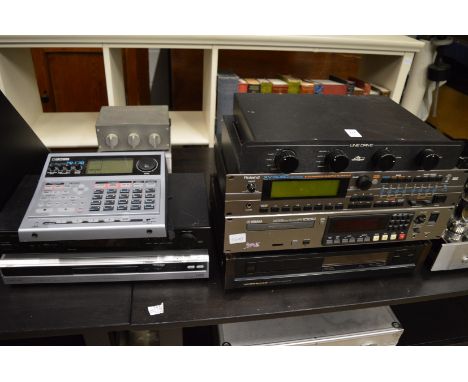 Hi-fi equipment to include a Yamaha CDR1000, a Roland XV5080 expansion/sample playback and other items.