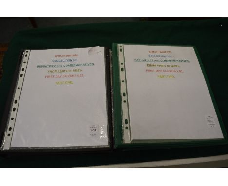 Two albums containing Great Britain first day covers 1960's - 1980's.