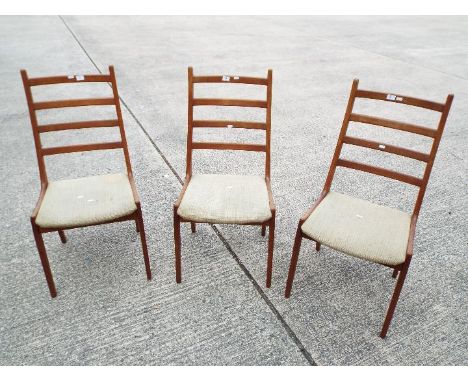 Korup Stolefabrik Møbler, Denmark - Five teak ladder back chairs designed by Kai Kristiansen for K.S. [5]
