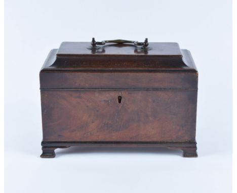 A George III mahogany tea caddy 24cm