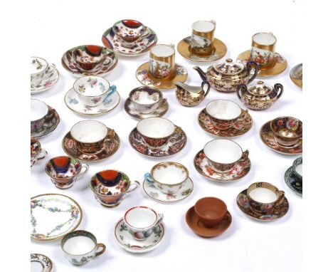 A large collection of miniature porcelain 19th and early 20th Century including Royal Crown Derby, Worcester and others