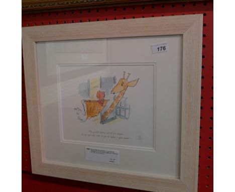 SOLD IN TIMED AUCTION Quentin Blake limited edition colour print, an illustration for a Roald Dahl bookframed and glazed with