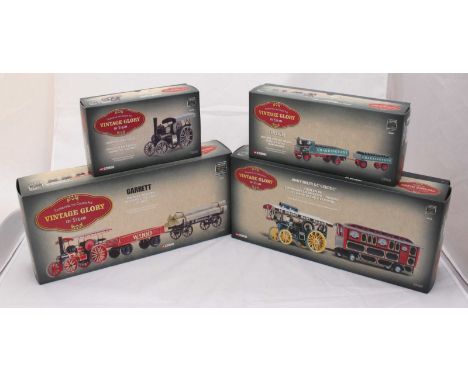 Corgi 'Vintage Glory of Steam,' four boxed sets comprising Showman's Locimotive &amp; Caravan,' '4CD Road Tractor, Trailers a