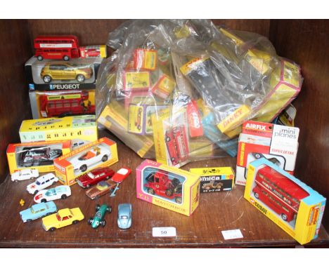 Twenty plus empty car boxes including Corgi, Matchbox, Lego, Dinky etc. together with two Whizzwheels, Austin London Taxi and