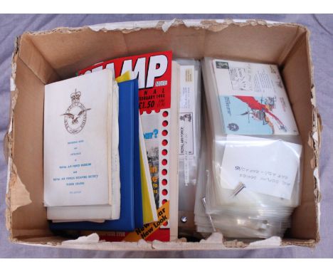 Approximately 360 first day covers including many that are signed, RAF, and three collections of Flown covers etc.