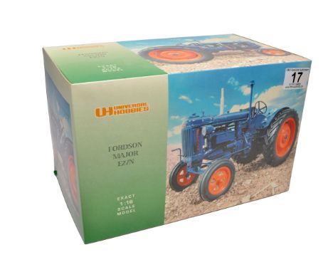 Universal Hobbies 1/16 farm model issue comprising Fordson Major E27N). Looks to be without obvious signs of fault in origina