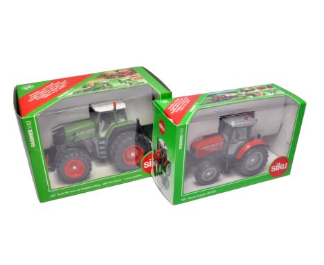 Siku 1/32 farm issues comprising Massey Ferguson 5455 Tractor plus Fendt 900 Vario with Twin Wheels. Both look to be excellen