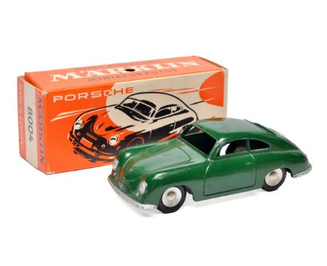 Marklin No. 8004 Porsche 356. Dark Green. Displays very good to excellent. The odd minor mark throughout. In excellent origin