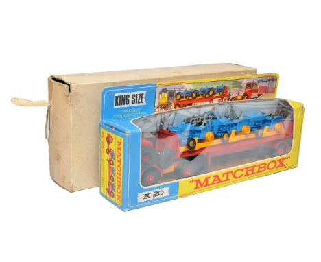 Matchbox King-size No. K-20 Tractor Transporter. Excellent, albeit tyres loose within box, in very good to excellent box incl