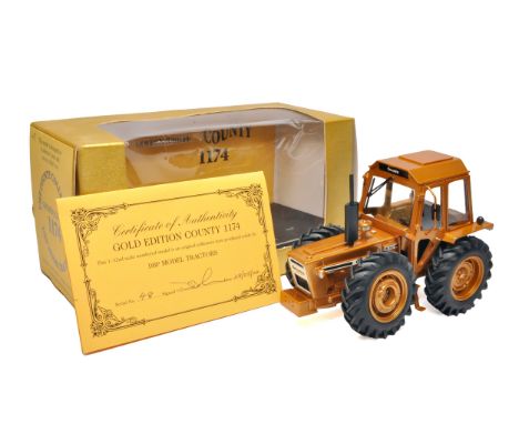 DBP Model Tractors 1/32 handbuilt farm model issue comprising County 1174 Tractor Special Gold Edition (with windows). Built 