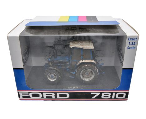 Universal Hobbies Farm Model issue comprising weathered 'at-work' Ford 7810 Tractor. Excellent and secure in box. 