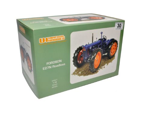 Universal Hobbies 1/16 farm model issue comprising Fordson E27N Roadless. Looks to be without obvious signs of fault in origi