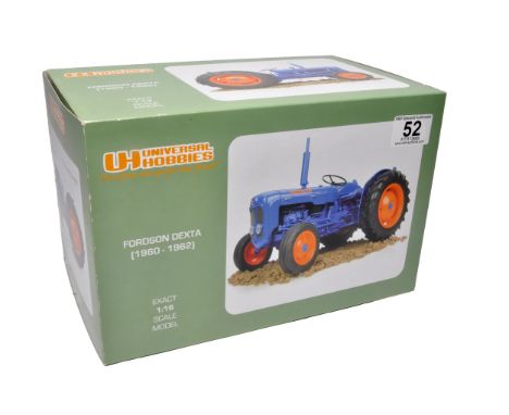 Universal Hobbies 1/16 farm model issue comprising Fordson Dexta (1960-1962). Looks to be without obvious signs of fault in o