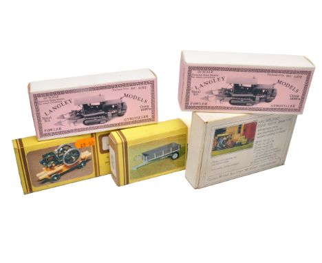Scaledown Tractor and Implement Model Kits comprising Ferguson 3 Ton Trailer, Ingeco Stationary Engine plus Langley Fowler Ki
