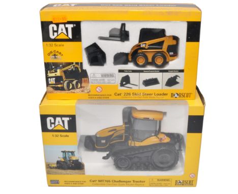Norscot 1/32 farm model issue comprising CAT MT765 Tractor plus 1/32 CAT 226 Skid Steer Set. Excellent in boxes.
