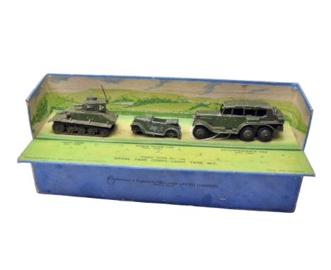 Dinky Pre-war No. 152 Royal Tank Corps Light Tank Unit, as shown. Displays fair with some notable signs of wear. In fair orig