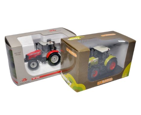 Universal Hobbies farm duo comprising 1/32 MF 5480 Tractor plus Claas Arion 640 Tractor. Both appear excellent and secure wit