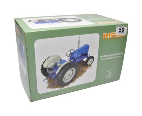 Universal Hobbies 1/16 farm model issue comprising Fordson Super Dexta New Performance (1963), Roadless. Looks to be without 