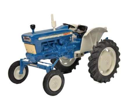 Handbuilt 1/32 farm model issue comprising Ford County hi-clear tractor, based on Britains Ford 5000.
