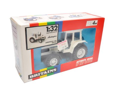 Britains 1/32 farm model issue comprising Lamborghini 1706 Tractor (9528), excellent and secure in box.