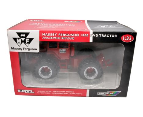 Ertl farm model issue comprising 1/32 Massey Ferguson 1800 4WD Tractor, appears excellent in original packaging and box.