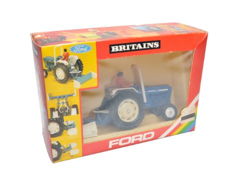 Britains 1/32 farm issue comprising Ford Tractor and Yard Scraper, looks to be without fault in original box.
