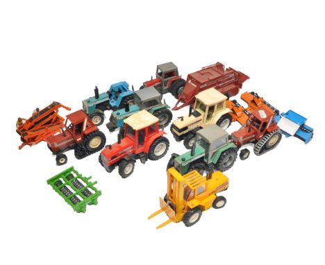 A varied group of Britains Farm Models including tractor and implement issues as shown.