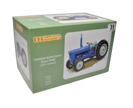 Universal Hobbies 1/16 farm model issue comprising Fordson Super Dexta Diesel 2000 (U.S. Version). Looks to be without obviou