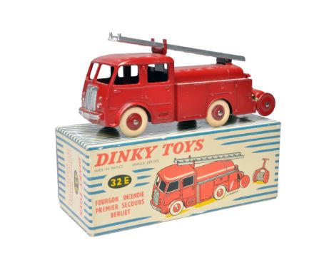 French Dinky No. 32E Berliet Fire Engine. Displays generally excellent with little sign of wear. In very good box.