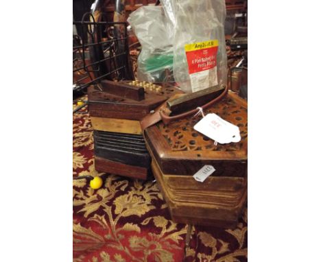 Three vintage concertinas