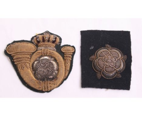 Victorian Officers Headdress Badge of the 3rd West York Light Infantry Militia circa 1853-1881, fine quality bullion embroide