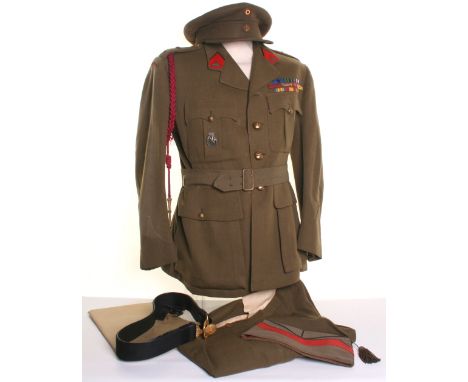 WW2 Free Belgium Forces Officers Service Dress Uniform & Paperwork Belonging to Captain Van Den Burgh, consisting of four poc