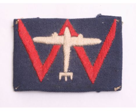 Scarce 24th Light Anti-Aircraft Regiment Royal Artillery Formation Sign, being a blue rectangle with red embroidered W and wh
