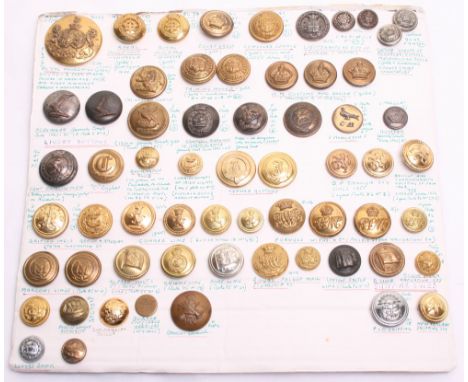 Selection of Tunic Buttons, including scarce Edward VII large Royal Household type, two smaller Royal Household Windsor gilt 