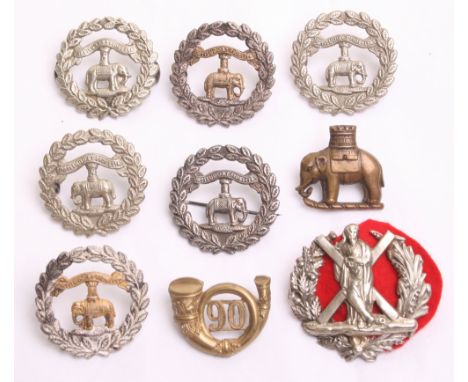 Selection of Collar Badges of Scottish Rifle Volunteers Affiliated to the Argyll & Sutherland Highlanders, consisting of a pa