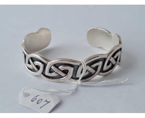 A Heavy silver bangle – 49 gms 
